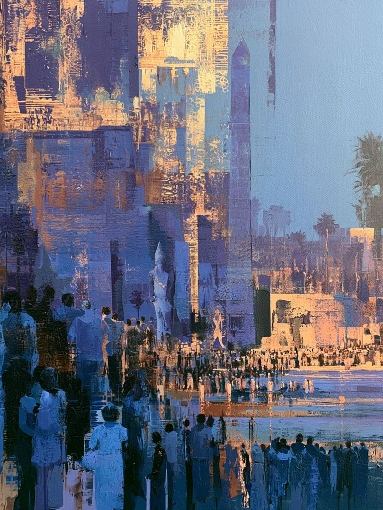 Palm City Sunset Contemporary Print. poster — fine-art art