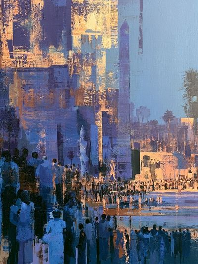 Palm City Sunset Contemporary Print.