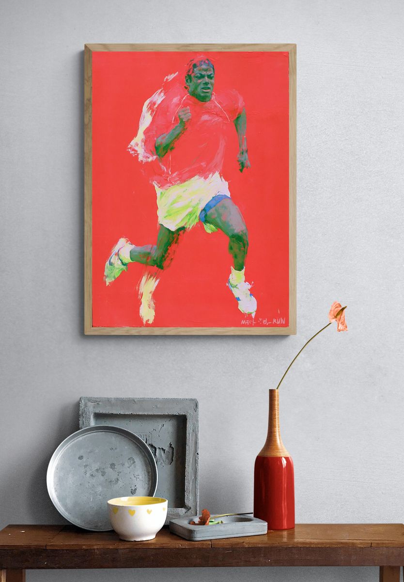 Runner in Red — Fine-Art Print. — room view 3