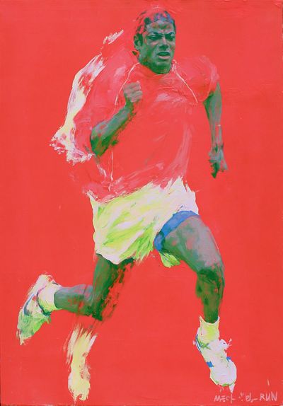 Runner in Red — Fine-Art Print. poster