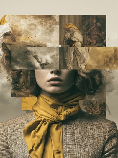 Surreal Fashion Portrait Print. poster