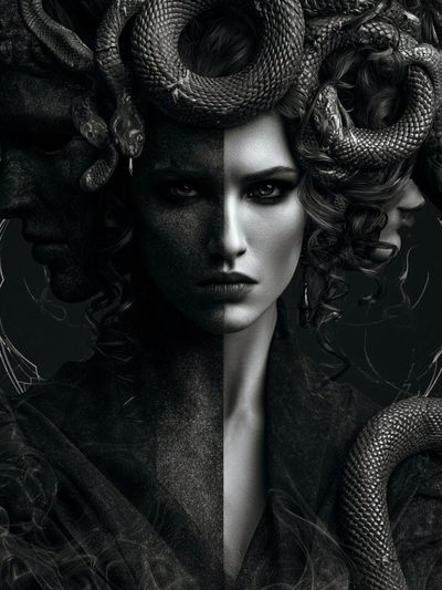 Medusa Portrait Fine-Art Poster.