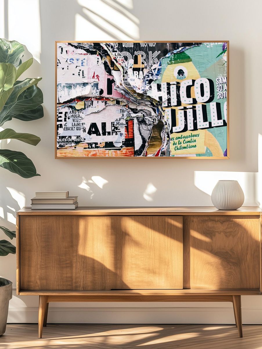 Ripped art posters creative typography. — room view 3
