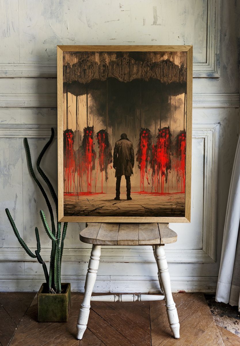 Dark Surreal Figure Poster. — room view 1
