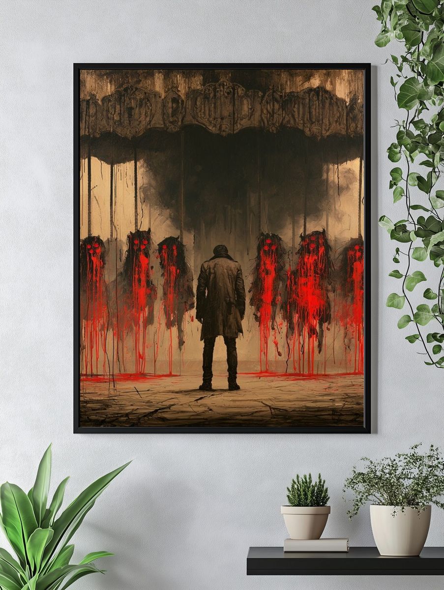 Dark Surreal Figure Poster. — room view 4