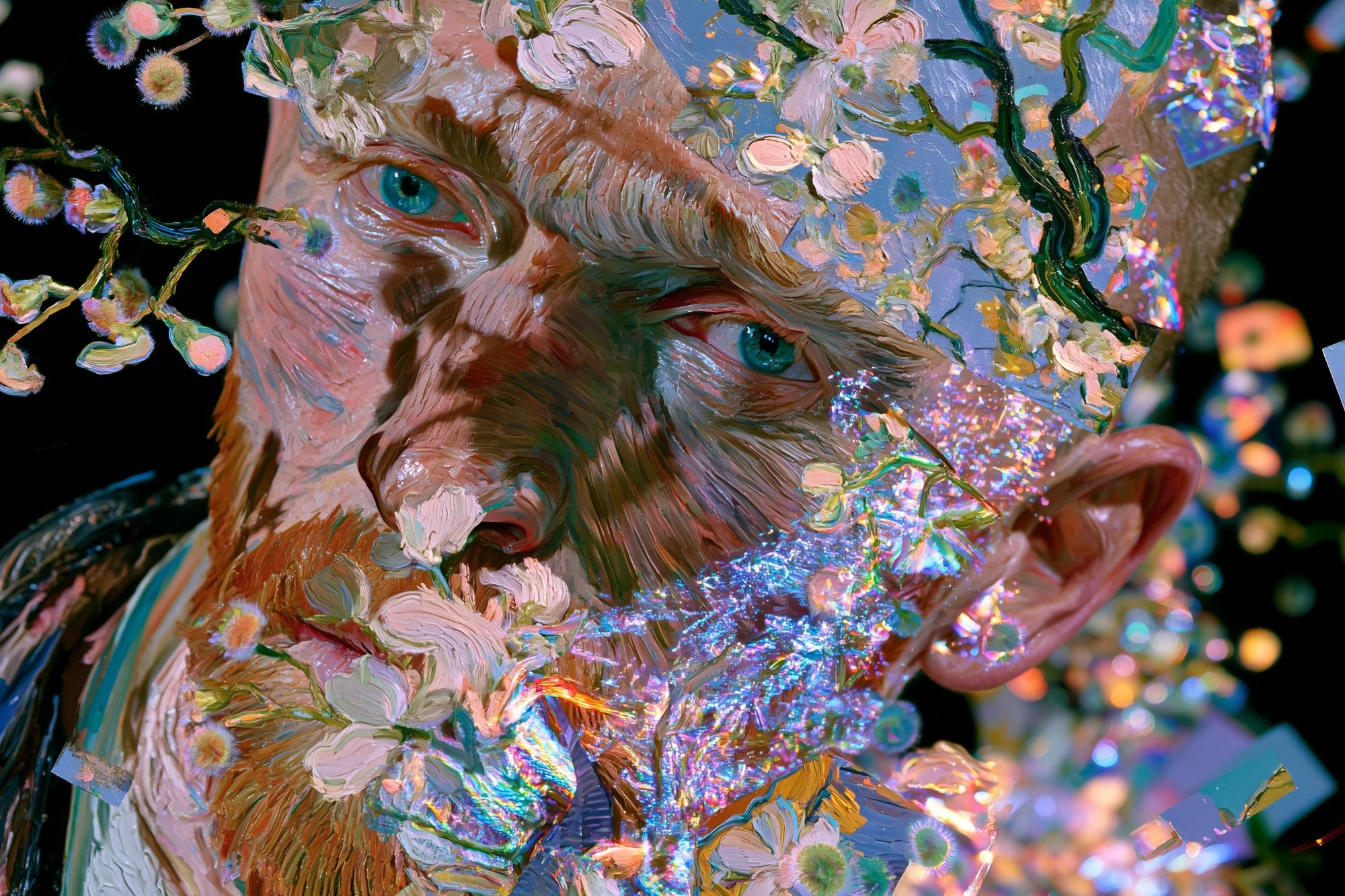 Floral Portrait Fine-Art Poster. poster — fine-art art