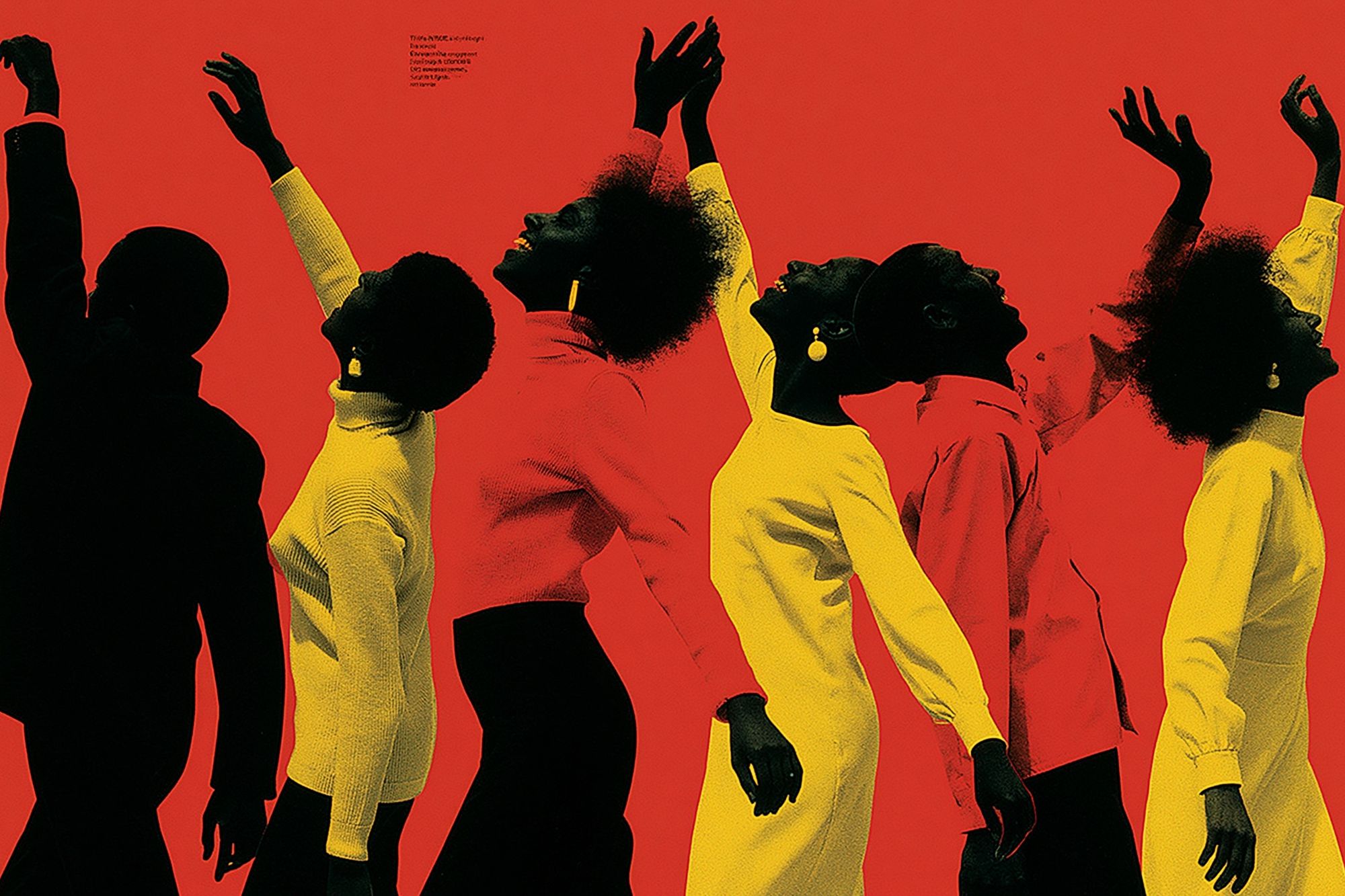 Abstract Dancers Red Poster. poster detail