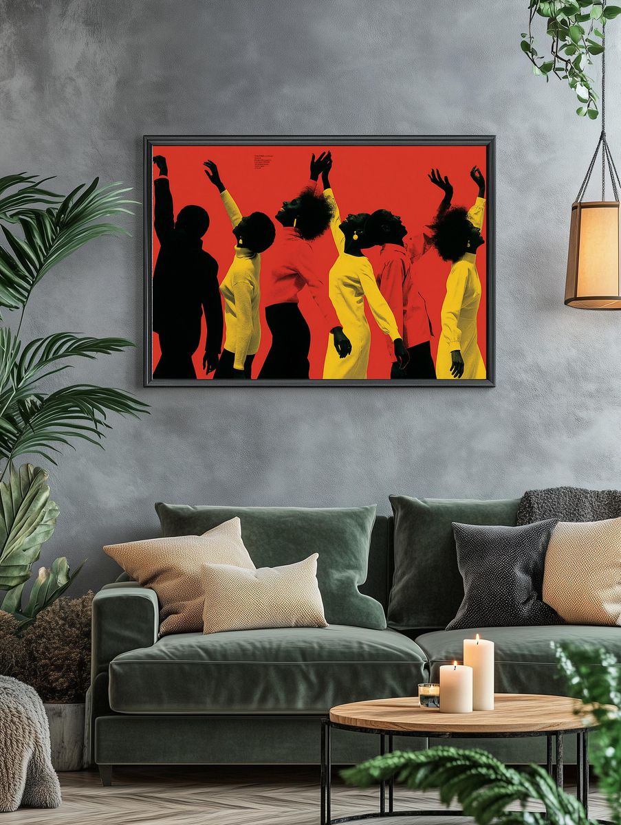 Abstract Dancers Red Poster. — room view 4