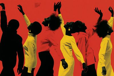 Abstract Dancers Red Poster. poster