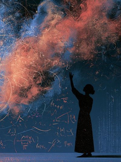 Celestial Figure Abstract Print.