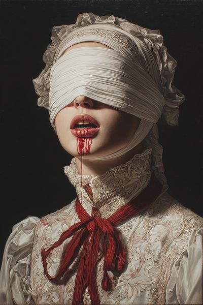 Blindfolded Portrait Fine-Art Poster.