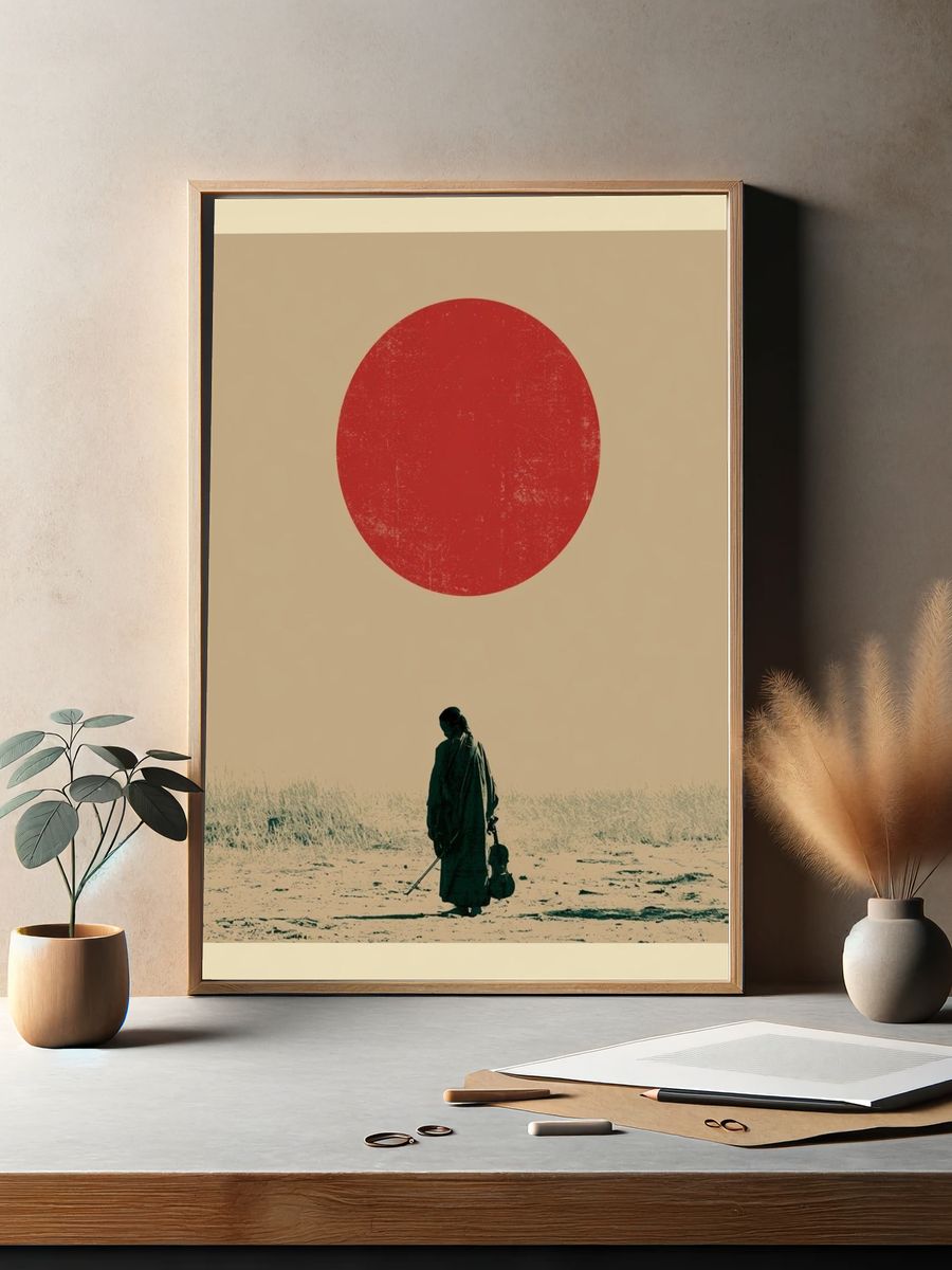 Solitary Violinist Surrealism Print. — room view 2