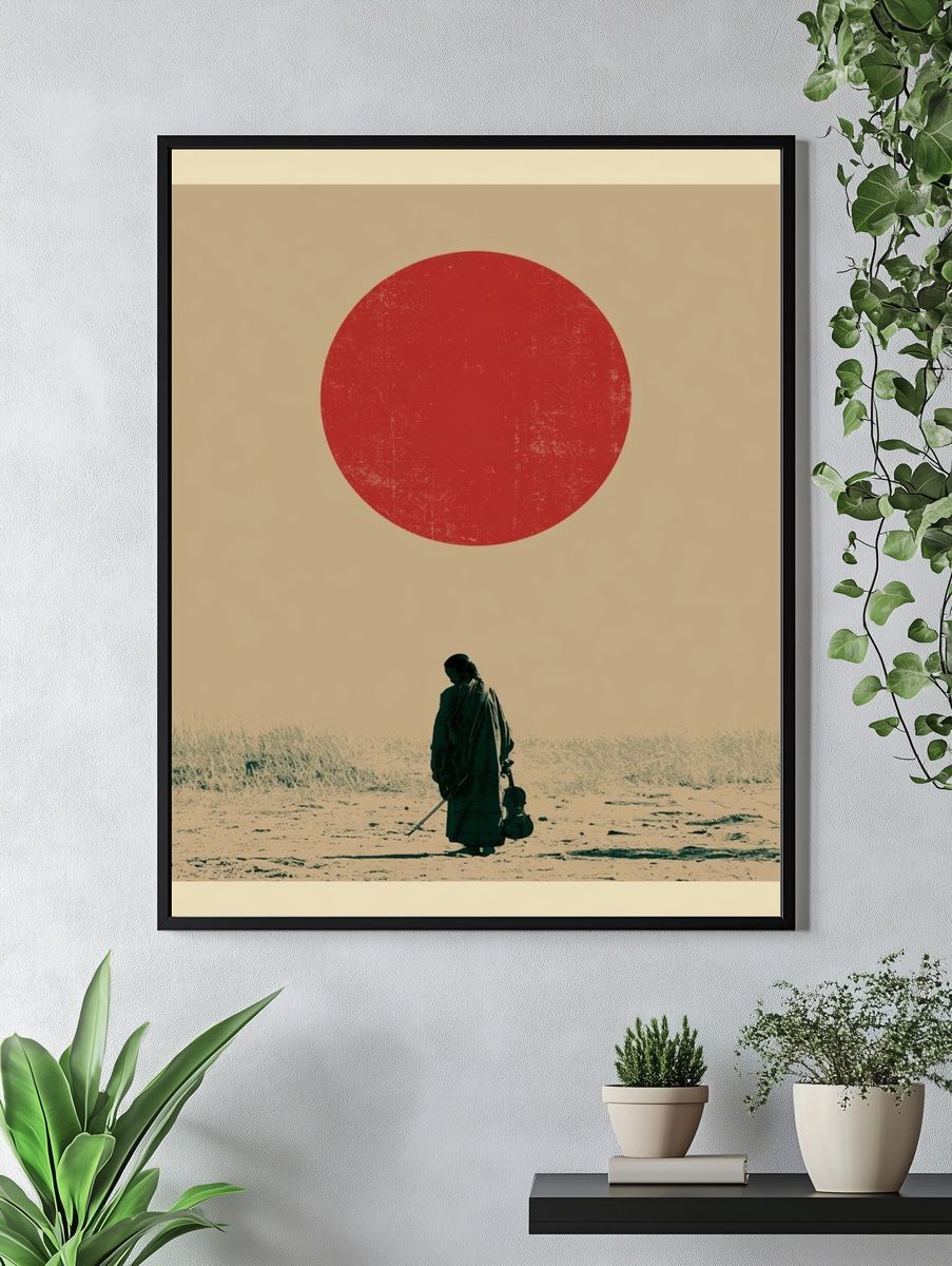 Solitary Violinist Surrealism Print. — room view 4
