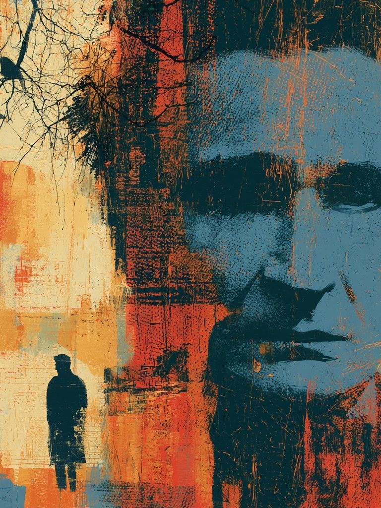 Abstract Face Collage Poster. poster — fine-art art