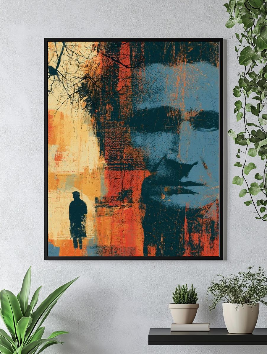 Abstract Face Collage Poster. — room view 4