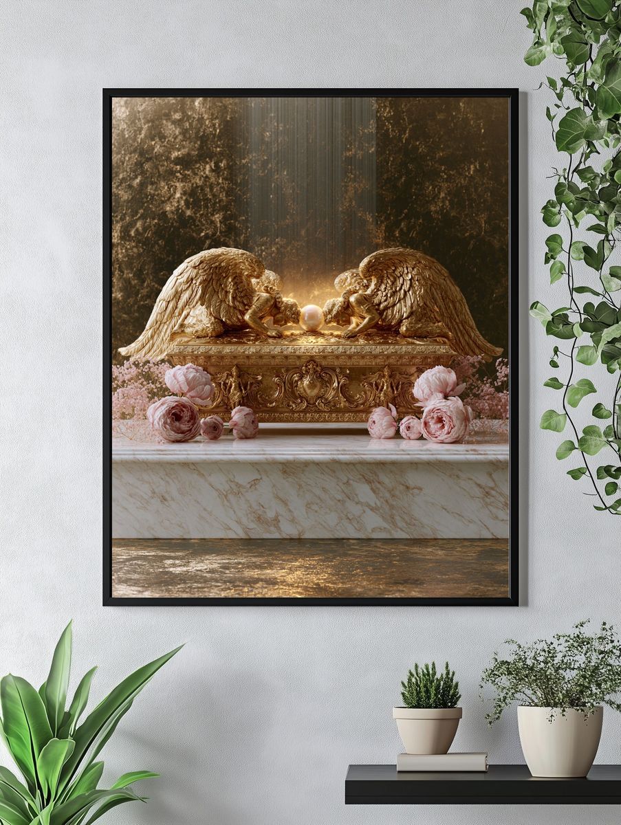 Golden Cherub Altar Fine-Art Print. — room view 4