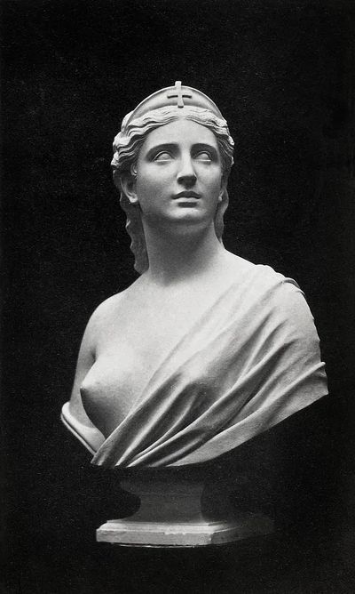 Bust Faith Hiram Powers (1870-1890).