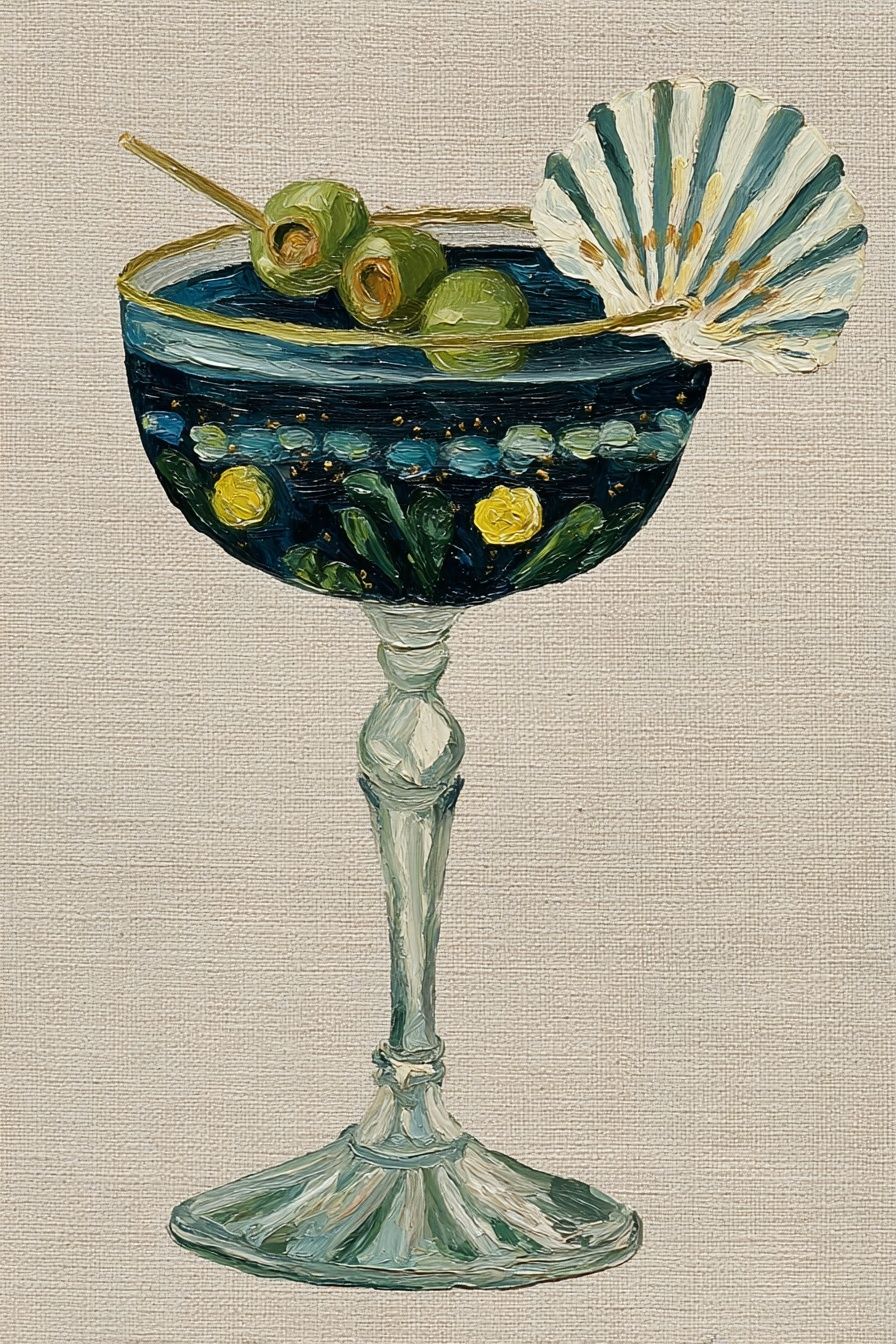 Cocktail Shell Still Life Print. poster detail