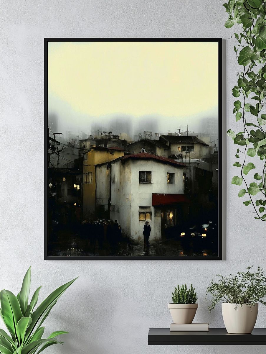 Foggy Urban Alley Fine-Art Print. — room view 4
