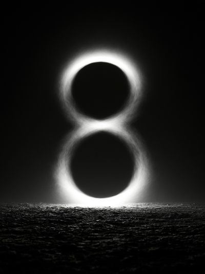 Eclipse Over Dark Sea Print. poster