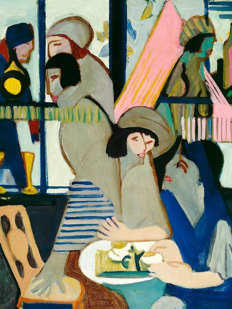 Cafe (1928) painting high resolution. poster — fine-art art