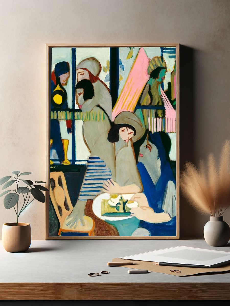 Cafe (1928) painting high resolution. — room view 2