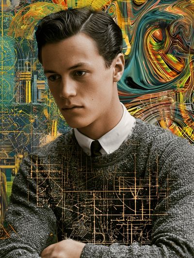 Surreal Portrait Collage Print. poster