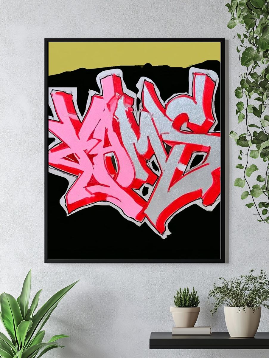 Graffiti Tag Abstract Poster. — room view 4