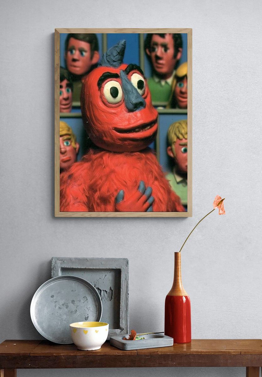 Red Clay Character Portrait Print. — room view 3