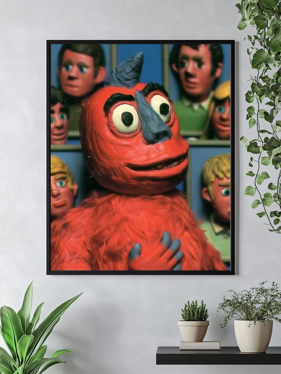 Red Clay Character Portrait Print. — room view 4