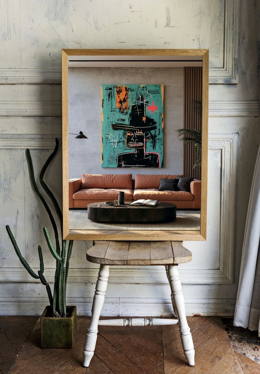 Abstract Face Portrait Poster. — room view 1