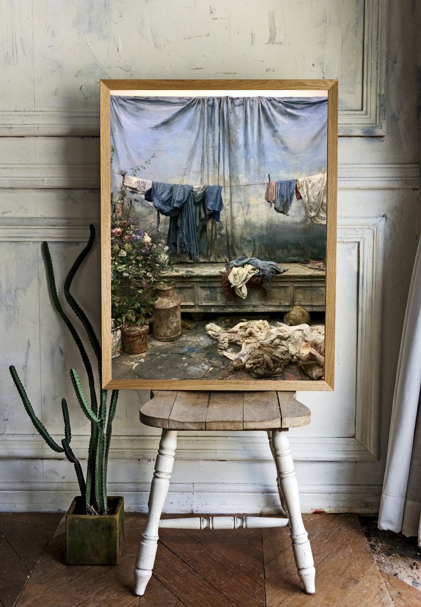 Laundry Still Life — Fine-Art Print. — room view 1