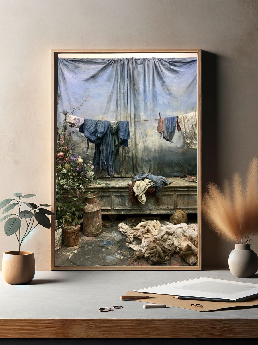 Laundry Still Life — Fine-Art Print. — room view 2