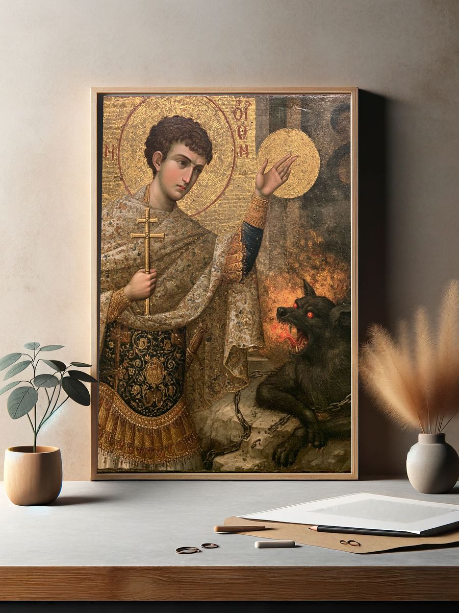 Saint George and the Dragon Print. — room view 2