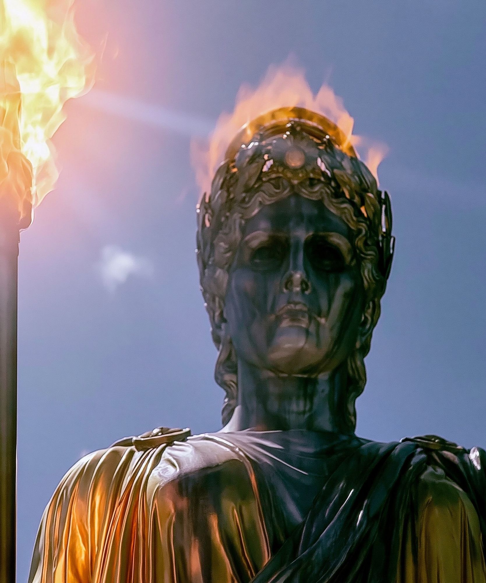 Burning Statue of Liberty Poster. poster — fine-art art