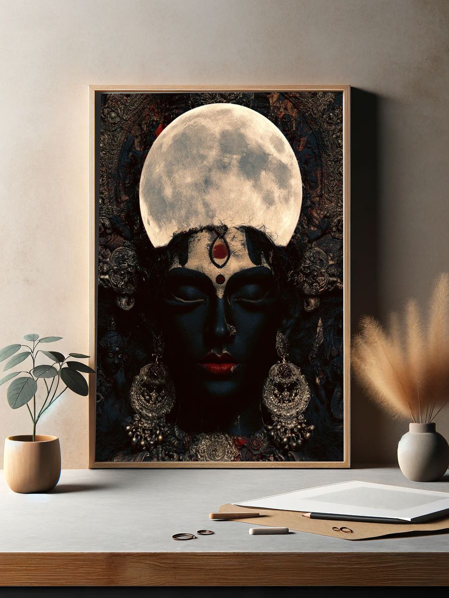 Moon Goddess Surrealism Poster. — room view 2