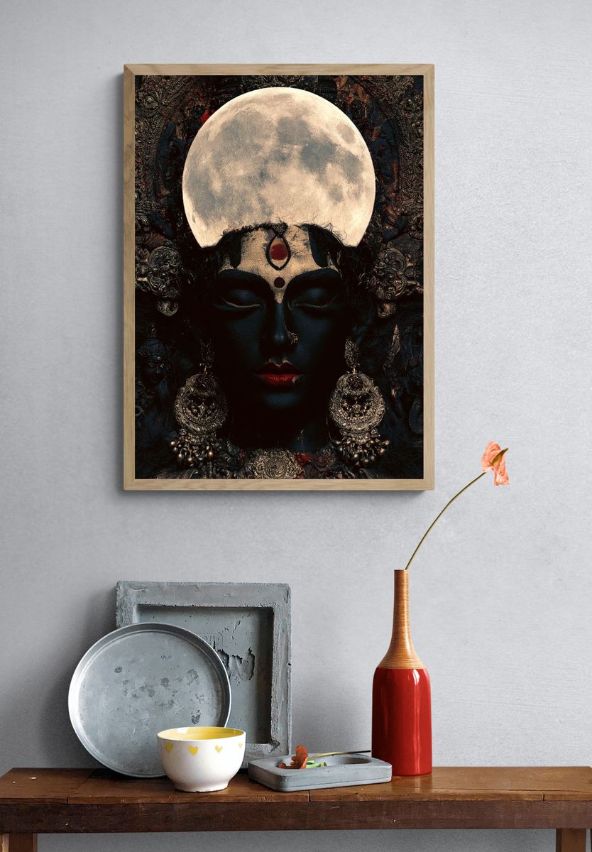 Moon Goddess Surrealism Poster. — room view 3