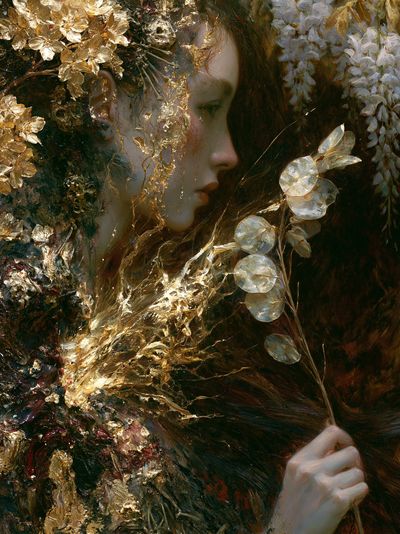 Gilded Muse Portrait Print.