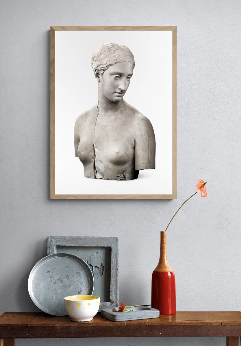 Classical Marble Bust Minimalist Print. — room view 3
