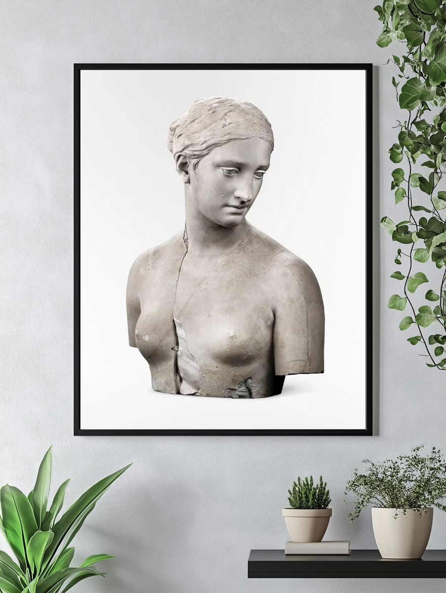 Classical Marble Bust Minimalist Print. — room view 4