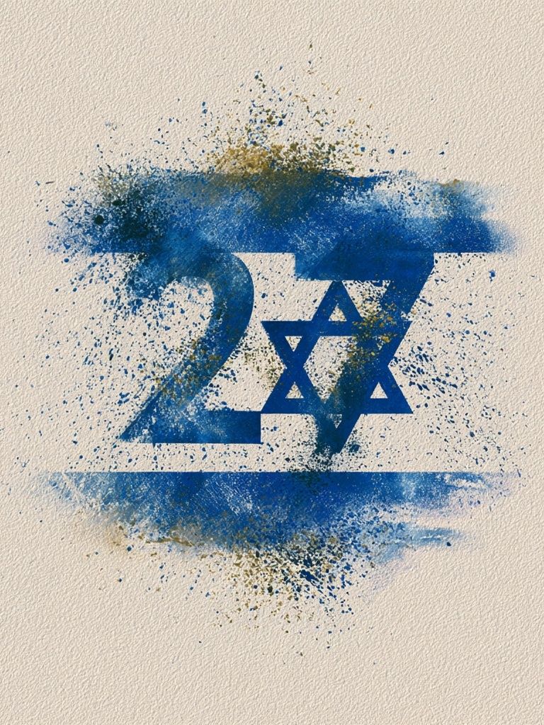 Star of David Splash Poster. poster — fine-art art