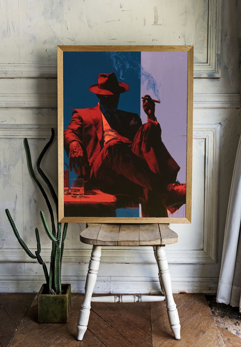 Noir Gentleman — Fine-Art Print. — room view 1