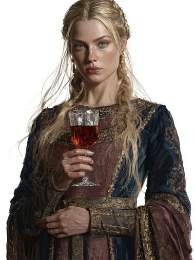 Medieval Noblewoman Portrait Print.
