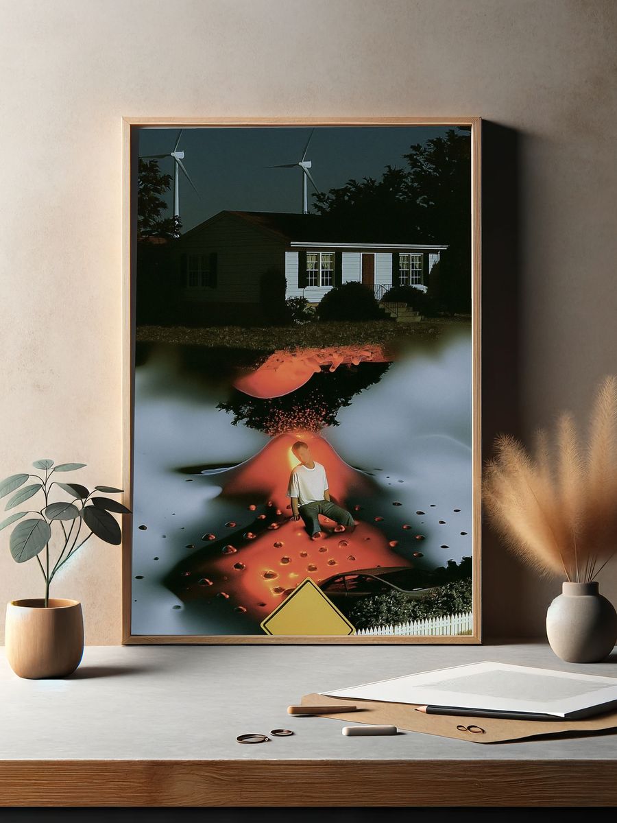 Surreal Suburban Dreamscape Poster. — room view 2