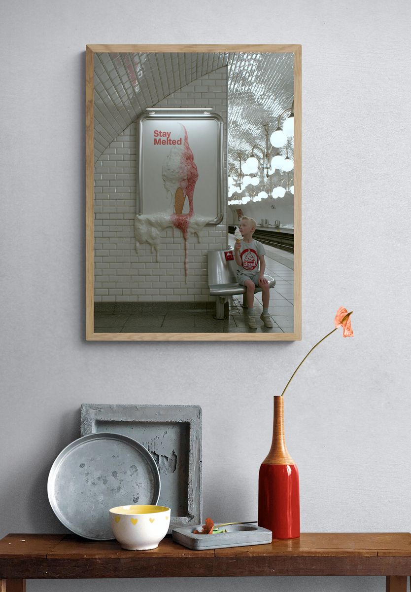 Stay Melted Ice Cream Poster. — room view 3