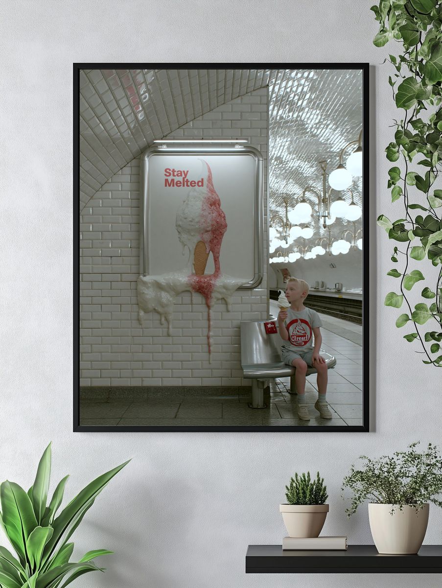 Stay Melted Ice Cream Poster. — room view 4