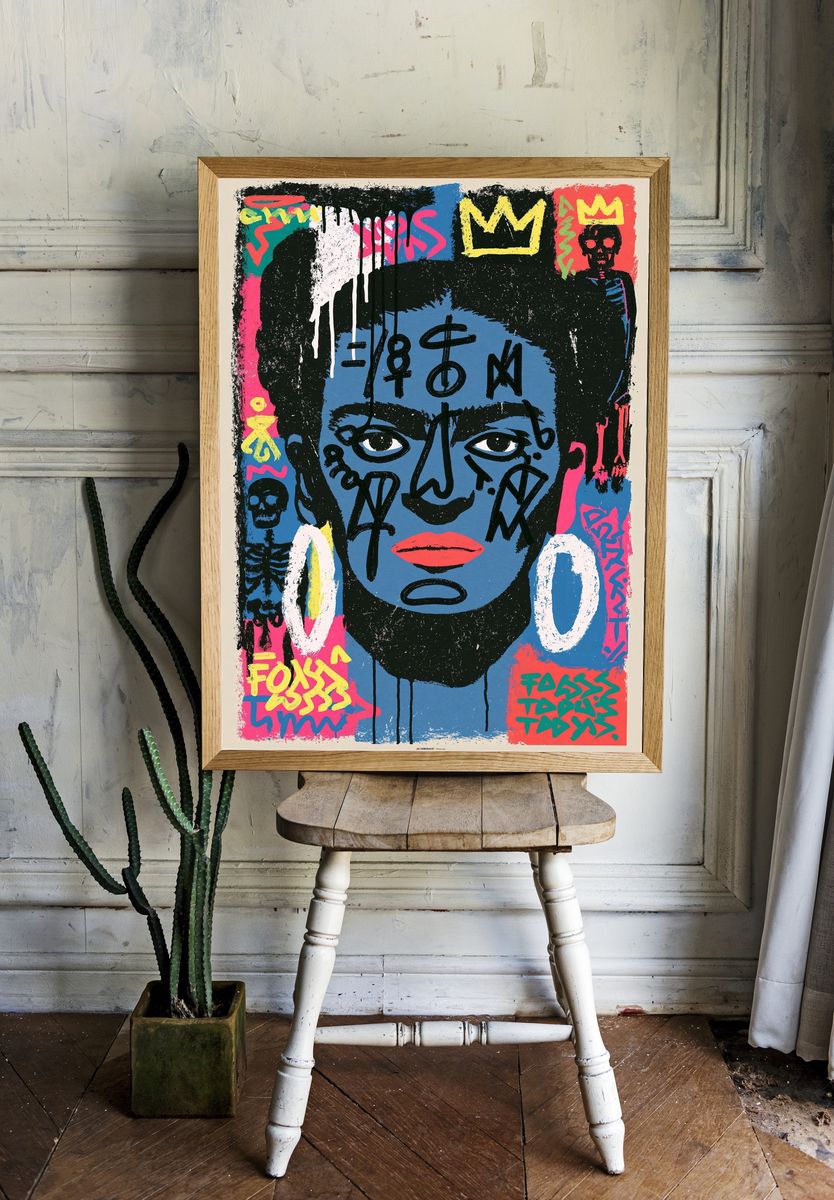 Graffiti Face Street-Art Poster. — room view 1