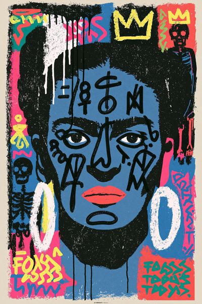 Graffiti Face Street-Art Poster. poster