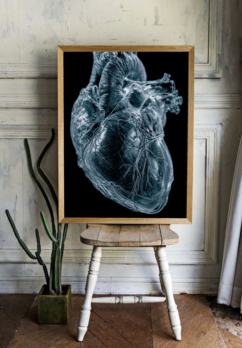 Frozen Heart Abstract Print. — room view 1