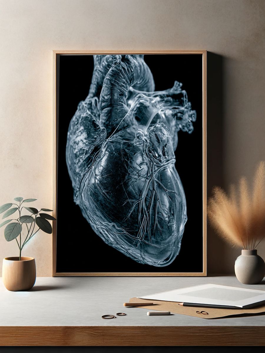 Frozen Heart Abstract Print. — room view 2